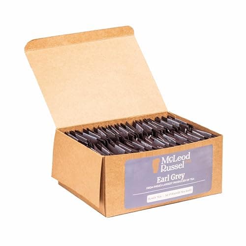 McLEOD RUSSEL 1869 Earl Grey | 50 Pyramid Tea Bags | Loose Leaf Assam Black Orthodox | Blended With 100% Natural Bergamot Oil | Citrusy And Refreshing | Brewed Hot Or Iced Tea | 100 Gram