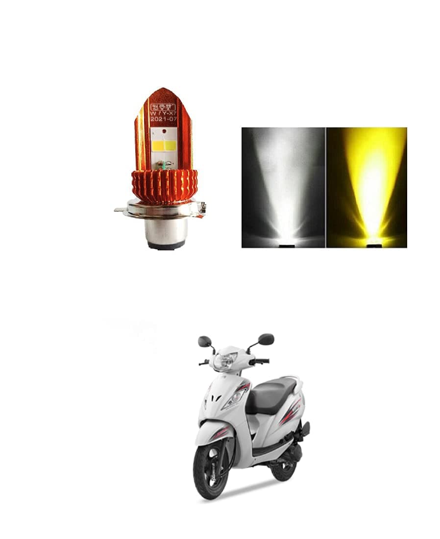 PRIKNIK Led Headlight Bulb 30W Two Color White/Yellow Light H4 Lamp Compatible With T-VS Wego