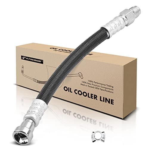 A-Premium Upper Automatic Transmission Oil Cooler Line Hose Assembly Compatible with Dodge Ram 2500 3500 2005, 5.9L, Auxiliary Cooler Inlet