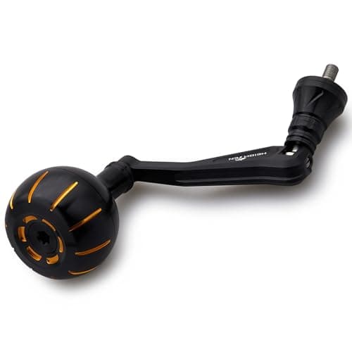 HEIGHTEN Fishing Spinning Reel Handle for Penn Spinfisher VISlammer III IVBattle II III DXPursuit III IVFierce II IIIConfilict III Black Gold for Size 10004500 0893
