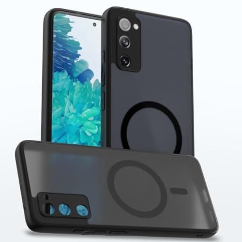 Pikkme Back Cover for Samsung Galaxy S20 Fe 5G Compatible with Mag-Safe Smoke Back | Shockproof Design | Hard Transparent Back Case (Black Smoke Mag-Safe)