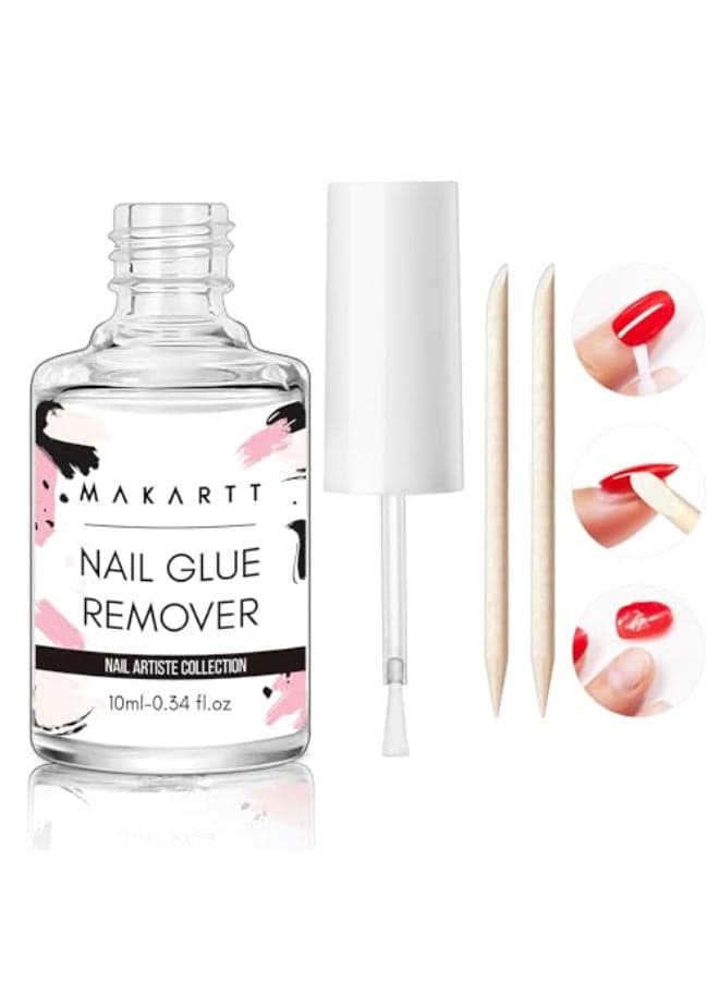 Makartt Nail Glue Remover for Press on Nails 10ML Glue Off for Nail Tips Acrylic Nails Fake Nails Debonder Adhessive Remover Acetonefree Nail Polish Remover Cant Remove Gel Nail Polish
