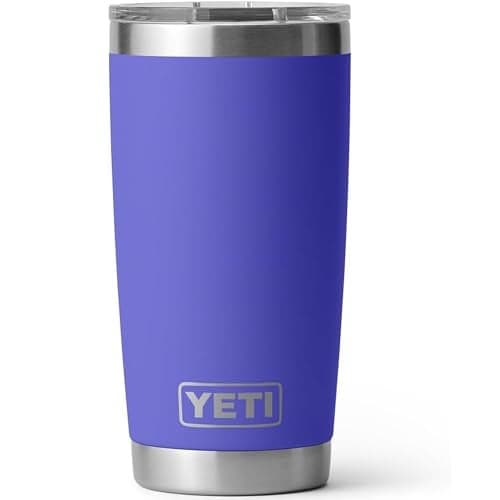 YETI Rambler 20 oz Tumbler, Stainless Steel, Vacuum Insulated with MagSlider Lid, Ultramarine Violet