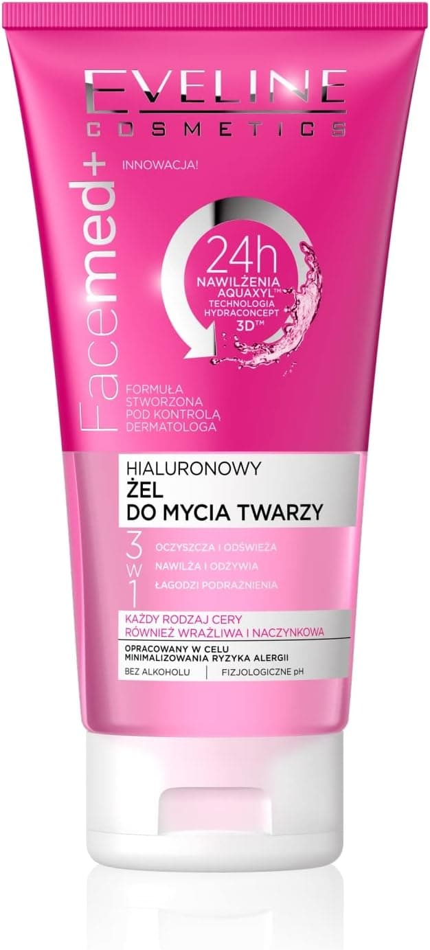 Eveline Cosmetics Facemed Enzymatic Gommage Peeling Gel with Pineapple Enzymes AHA Acids 75ml Vegan Exfoliating Facial Scrub for Silky Smooth Radiant Skin