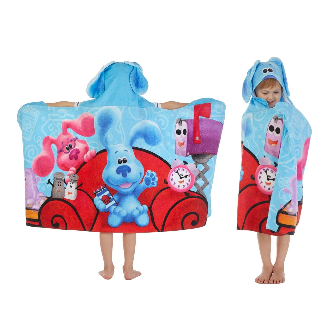 Blues Clues BathPoolBeach Soft Cotton Terry Hooded Towel Wrap 24 in x 50 in By Franco Kids
