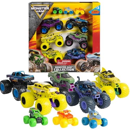 Monster Jam Limited Edition Monster Truck Collection Set DieCast Vehicle Pack with Mini Trucks Official Monster Jam Toys for Kids