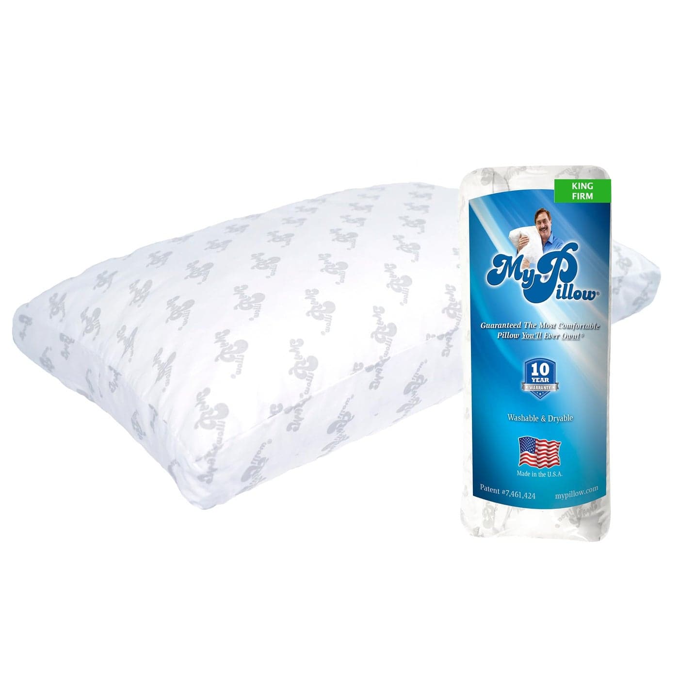 MyPillow Bedding Bed Pillows for Sleeping King Size Gusseted for Back Stomach or Side Sleepers My Pillow Premium Pillow King Firm