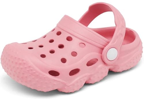 INMINPIN Kids Girls Boys Clogs Garden Shoes Toddler Slides Sandals Children Water Shower Beach Pool Slippers Indoor Outdoor,Toddler 10,Pink