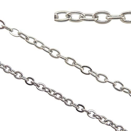 Coiris 33ft Stainless Steel Cable Link Chains Findings Fit for Jewelry Making &DIY (SC-1025-A)