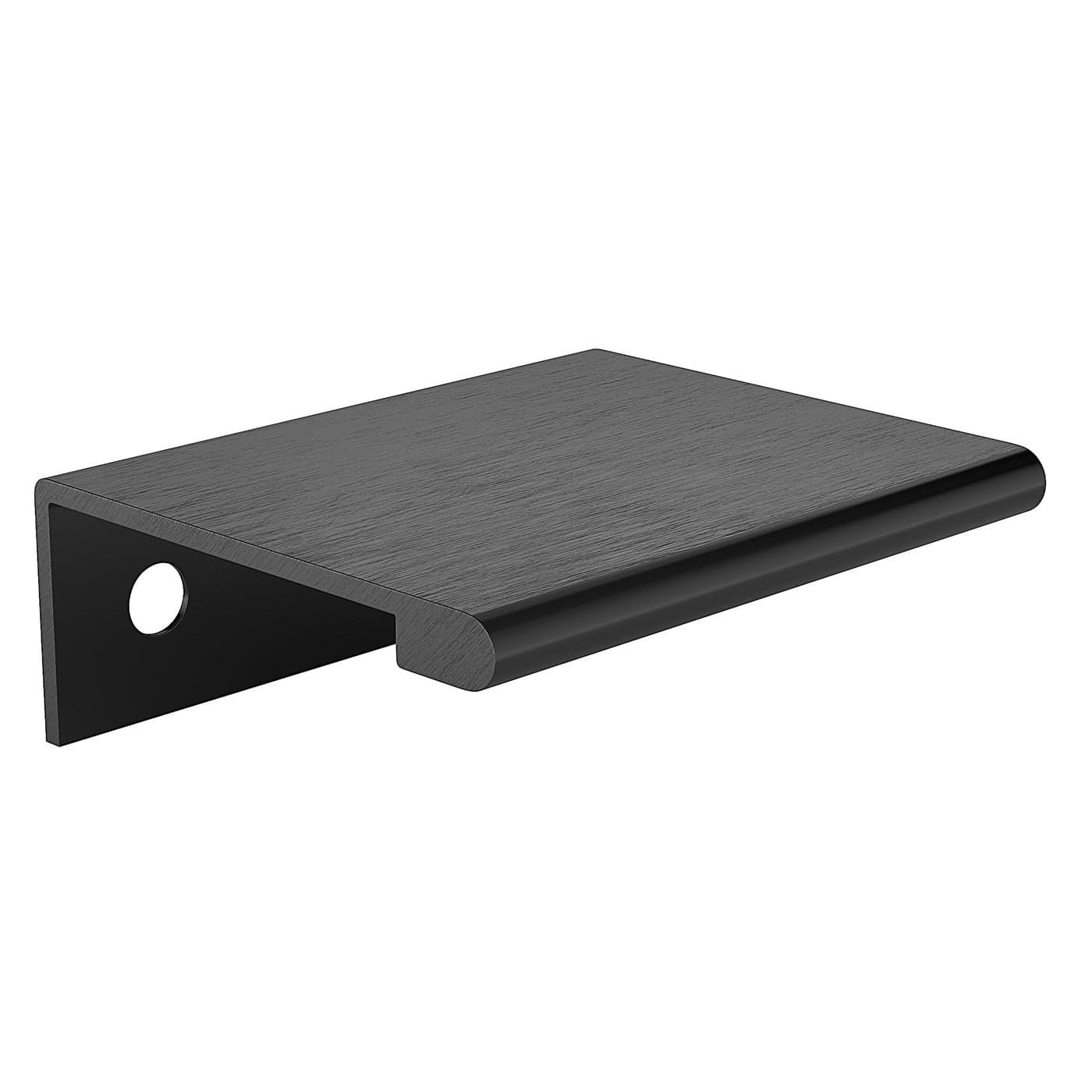 Richelieu Hardware BP989833990 Lincoln Collection 1 516inch 33 mm CentertoCenter Brushed Black Modern Cabinet and Drawer Edge Pull Handle for Kitchen Bathroom and Furniture