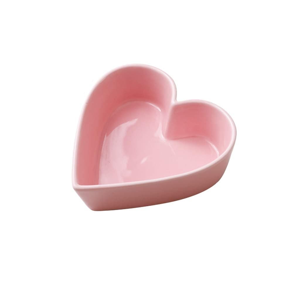 Sizikato Cute Heart Shaped Ceramic Salad and Dessert Bowl