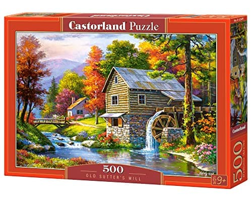 CASTORLAND 500 Piece Jigsaw Puzzle Old Sutters Mill Charming Nook Pond Countryside Adult Puzzles Castorland B52691