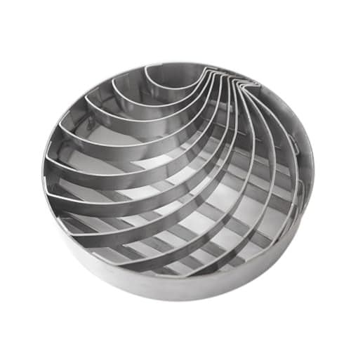 Heluok Concha Cutter Mexican Bread Stamp, 4 Inch Small Mexican Bread Mold Two Sided, Stainless Steel Tool Cortador de Conchas para Pan, Metal Concha Cutter Stamp
