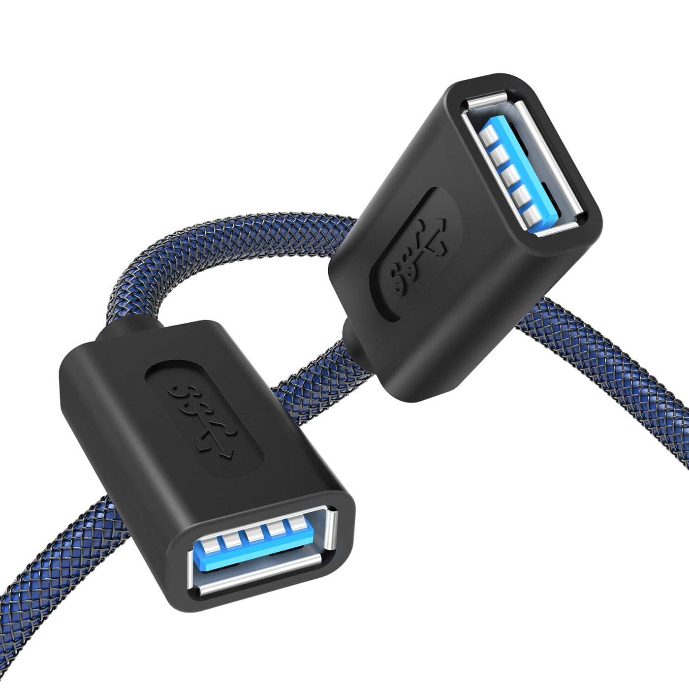 ANDTOBO USB 3.0 Female to Female Extension Cable USB 3.0 Type A Coupler Cord,Navy- 3.3Ft
