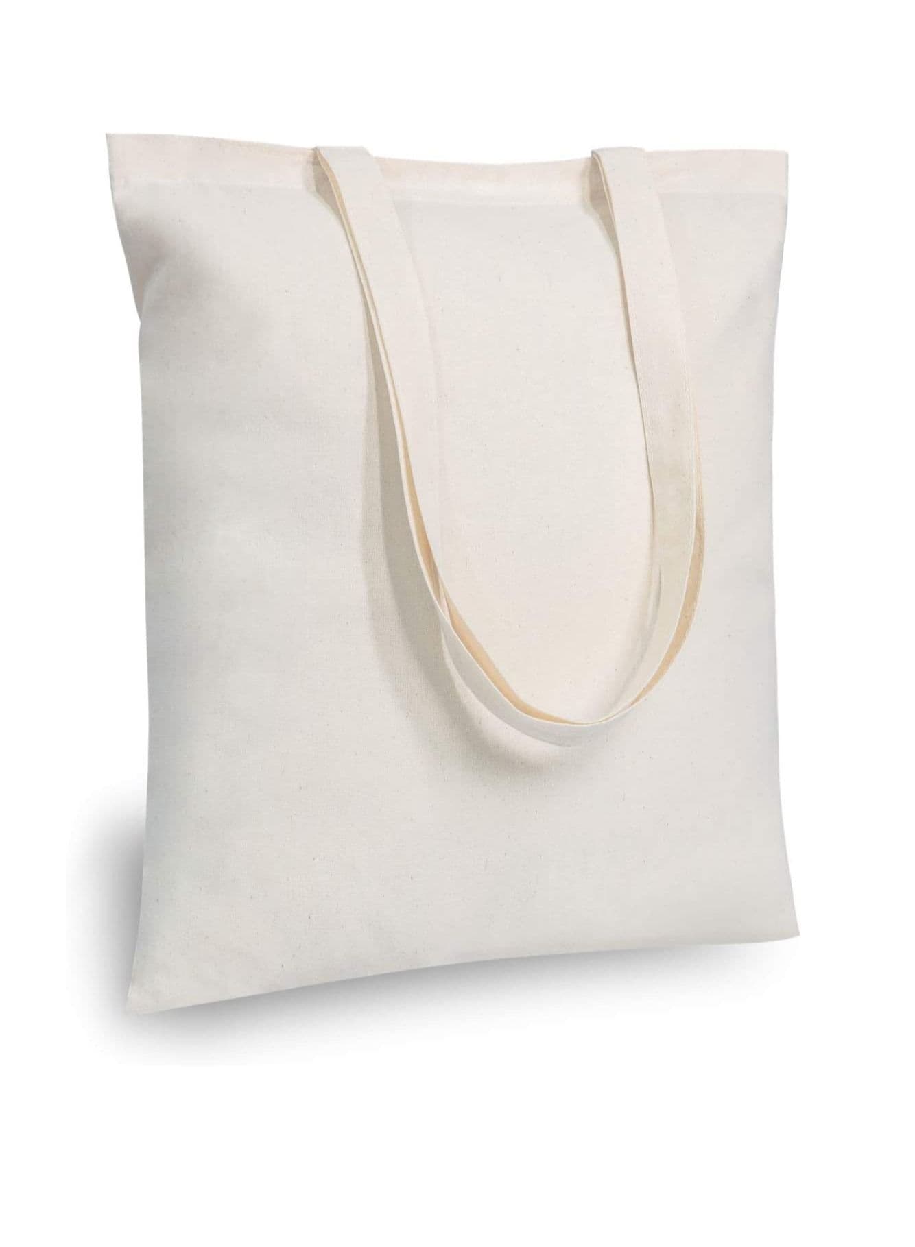 Lightweight Reusable Grocery Cotton Tote Bags White