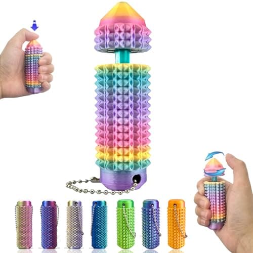 Button ClicksFloating SpinnersPortable Stim ToolLittle Ouchies 3in1 Design for Stress ReliefSpiky Grippie Stim3D Printed Toys Pain Stim FidgetPocket Mini Fidget Toy Easter Gifts for Kids