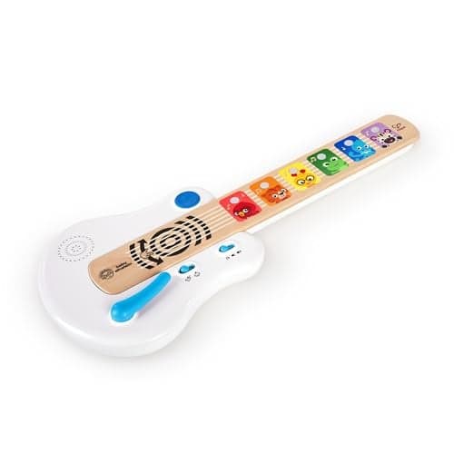 Baby Einstein Strum Along Songs Magic Touch Wooden Toy Guitar with Whammy Bar Montessori Musical Learning Toy with Lights 12mo