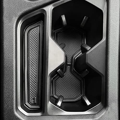 Auovo Anti Dust Cup Holder Insert Liners for Volkswagen VW Taos Accessories 2024 2023 2022 Custom Fit Interior Mats 5pcs Black