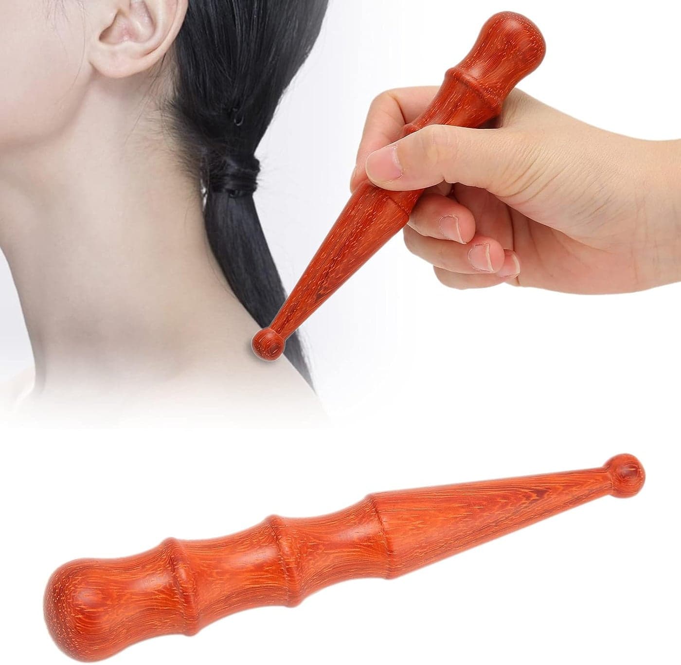 Brrnoo Foot Hand Massage Wooden Stick Tools Traditional Reflexology Hand Foot Body Massager Wood Health Traditional Tool Facial Tool Acupressure Tool