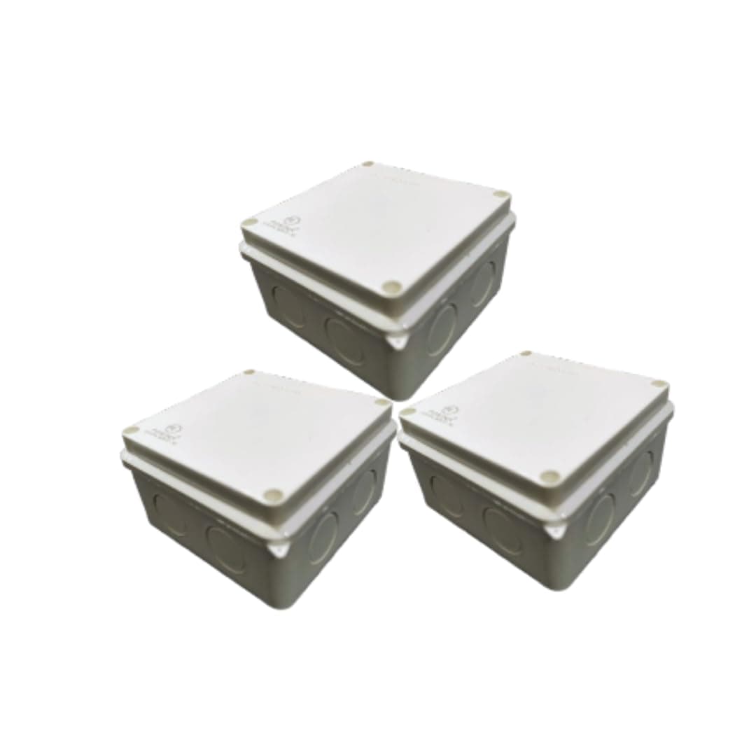 4X4 PVC Junction BoxIP65 for Camera MountingPack of 3