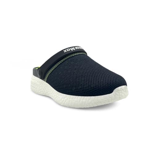 KazarMax Unisex Child's Black & Neon Clogs - 8 Kids UK