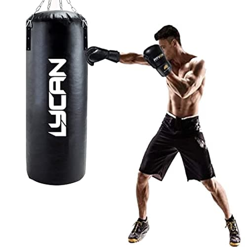 Lycan UNFILLED Premium SRF Punching Bag with Chain Black # 2 Feet