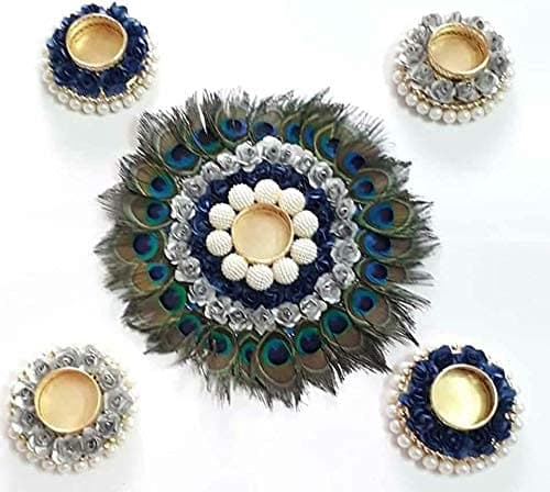Sanvatsar Home Decorative Diya Corporate Gift Diwali Gift DiyaMorpankh Diya Candles New Year Gift Christmas Gifts Home Decoration Light Diya Set of 5