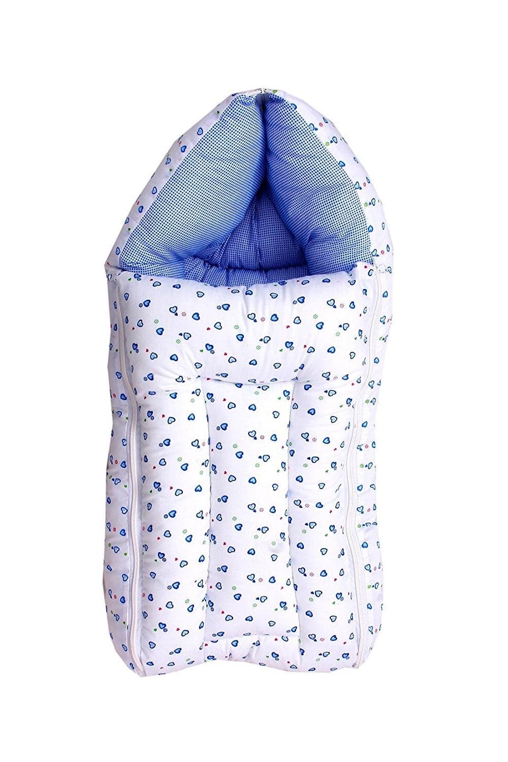 First Kids Step Baby Sleeping Bag Cum Baby Carry Bag Blue 03 Months