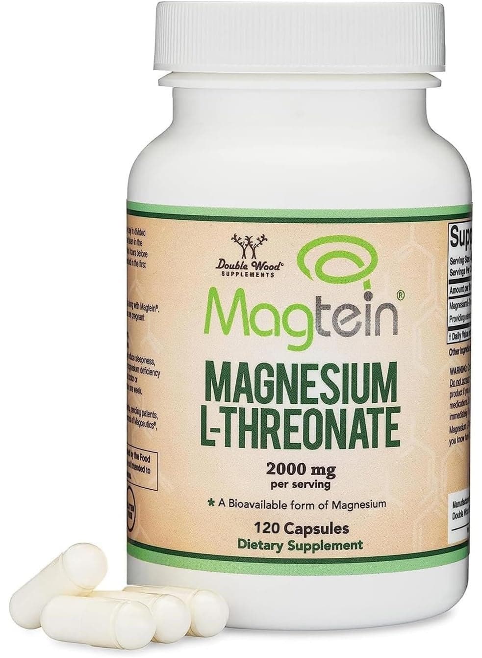 Magtein Magnesium L-Threonate, 2,000 mg – 120 Capsules