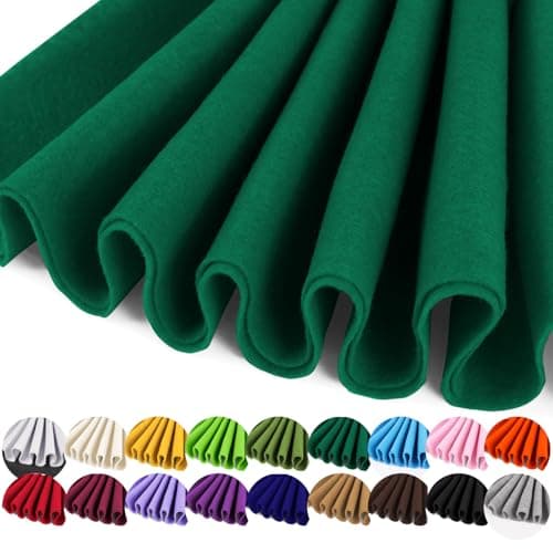 Hunter Green Felt Fabric 36 x 36 1 Square Yard Soft 16mm Thick Felt Sheets for Craft Sewing Patchwork DIY Art Projects Decorations