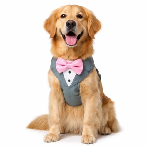 That Dog In Tuxedo Body Mesh Harness - Dog Tuxedo Harness (Grey, Size M)