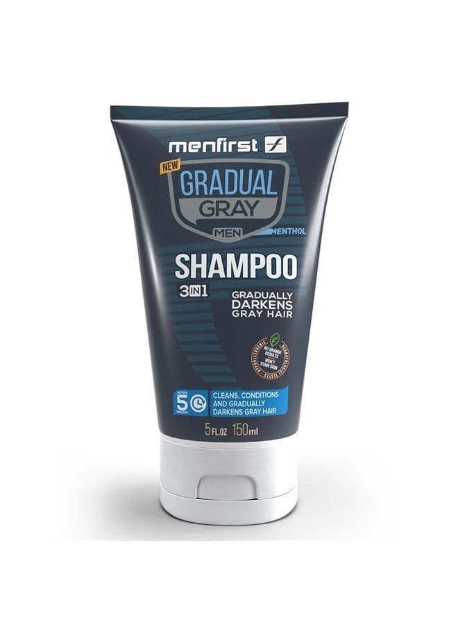 Gradual Gray 3-in-1 Hair Darkening Shampoo and Conditioner for Men, Gradually Reduce Grey and White Hair Color for Natural Looking Results