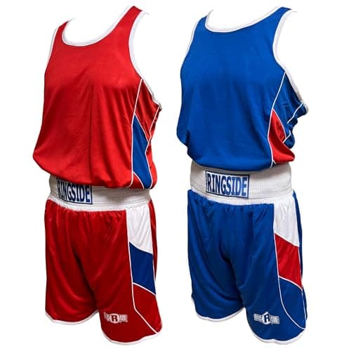 Ringside Reversible RedBlue Boxing Competition Outfit Adult Small