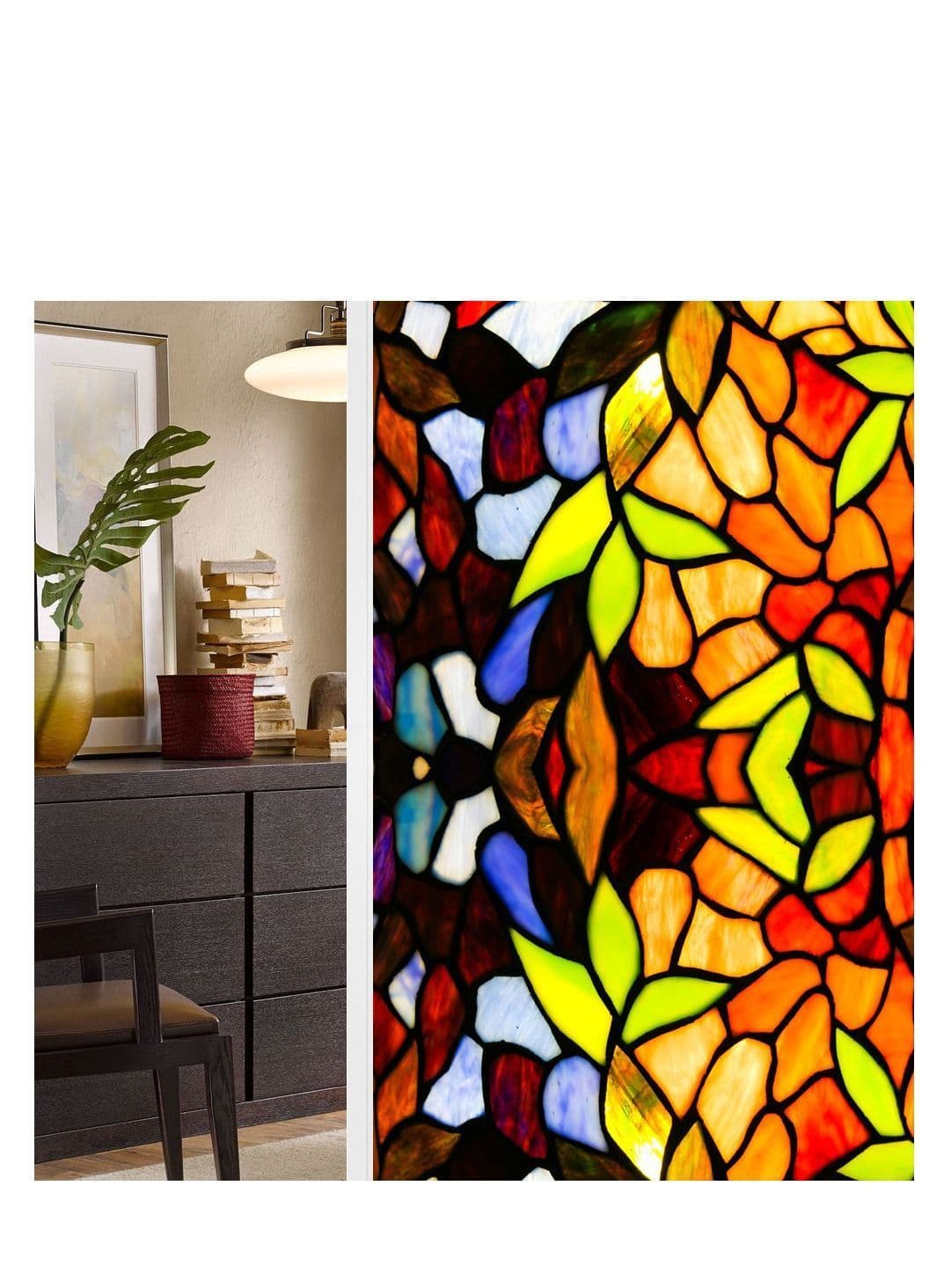 Stained Window Film Static Cling Privacy for Glass with Anti UV Heat Control 45cm*2m