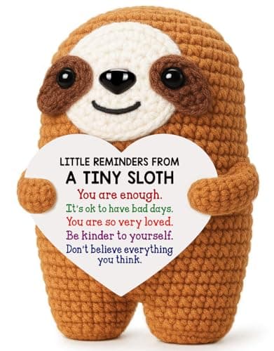 MBL Inspirational College Graduation Gifts - Birthday Grad Gift for Kids College Students Teen, Motivational Inspirational Relaxation Cheer Stress Relief Crochet Sloth for Women Friends