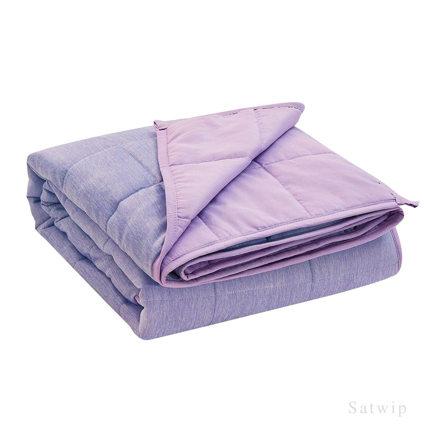 Satwip Weighted Blanket Queen Size 15 LBS Cooling Weighted Blanket for Hot Sleepers Cool Moire Jersey with Soft Breathable Sanded 60 x 80 inches 15 Pounds Purple