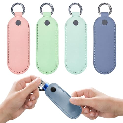 4PCS Flash Drive Case, Leather Storage Case, Flash Drive Storage Bag Pen Drive Protective Cover Memory Stick Case (Style 2)