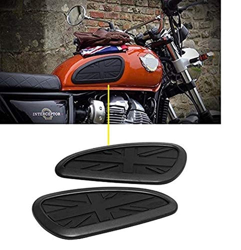 AOWBikes Anti Slip Tank AOWBikesD Universal for All Royal Enfield Interceptor 650, Matte Black