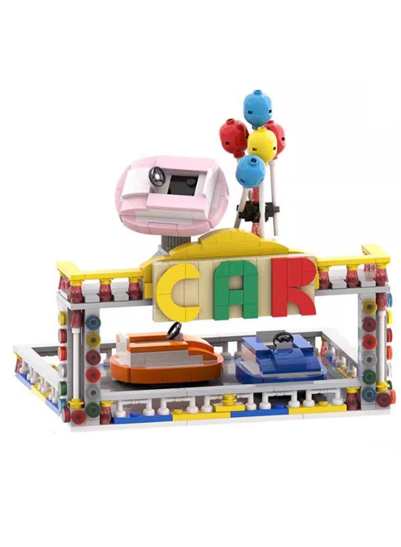 Children Small Particle Building Block Model Bumper Cars Self Assembly Car Scene Set 479 Pieces