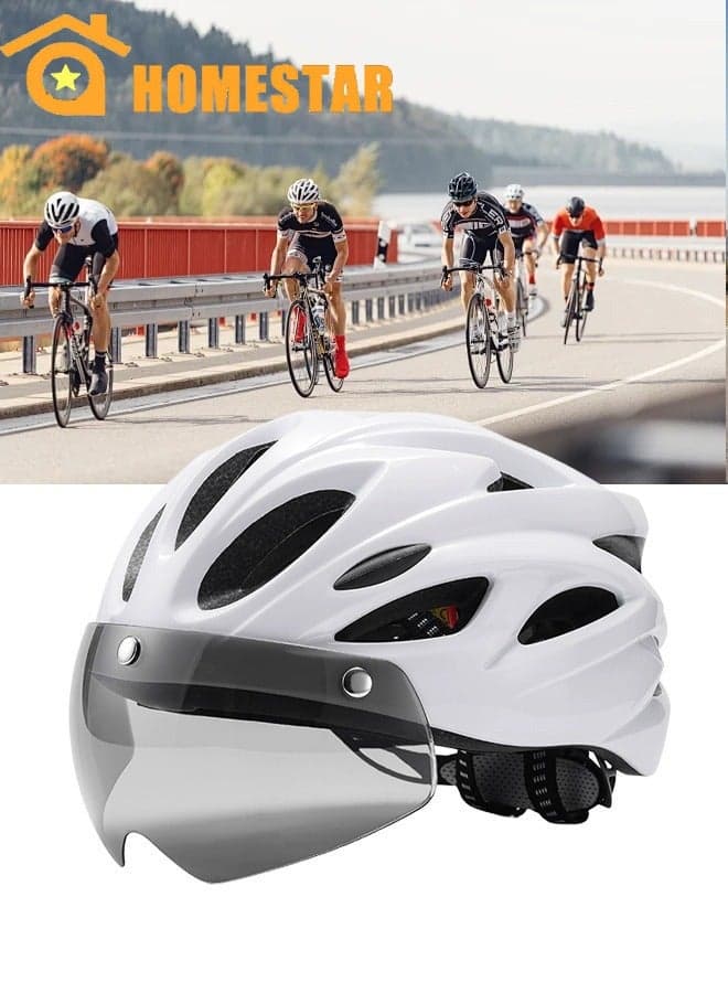 Adjustable Adult Bike Helmet – Detachable Magnetic Goggles, Lightweight & Breathable