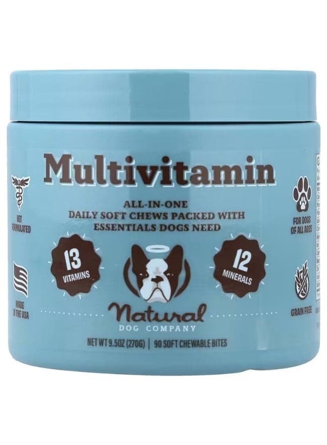 Natural Dog Company, Multivitamin, For Dogs, All Ages, 90 Soft Chewable Bites, 9.5 oz (270 g)