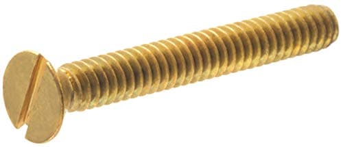 The Hillman Group 2093 Brass Flat Head Slotted Machine Screw 8-32 x 1-1/4 24-Pack