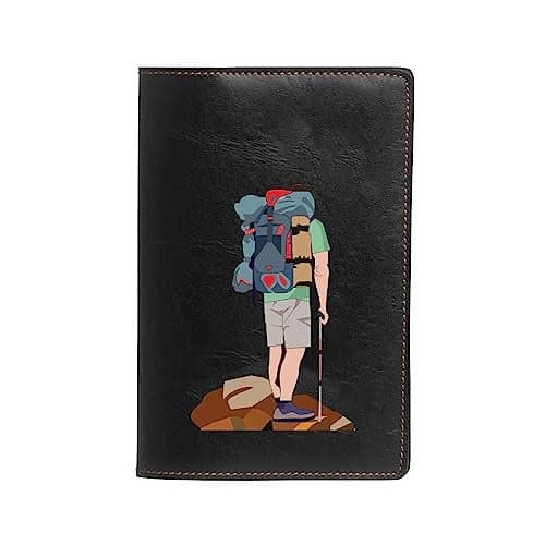 The Messy Corner Vegan Leather Passport Cover for Men | Ultra Violet Rover Leather Passport Accessories for Travel (Black)
