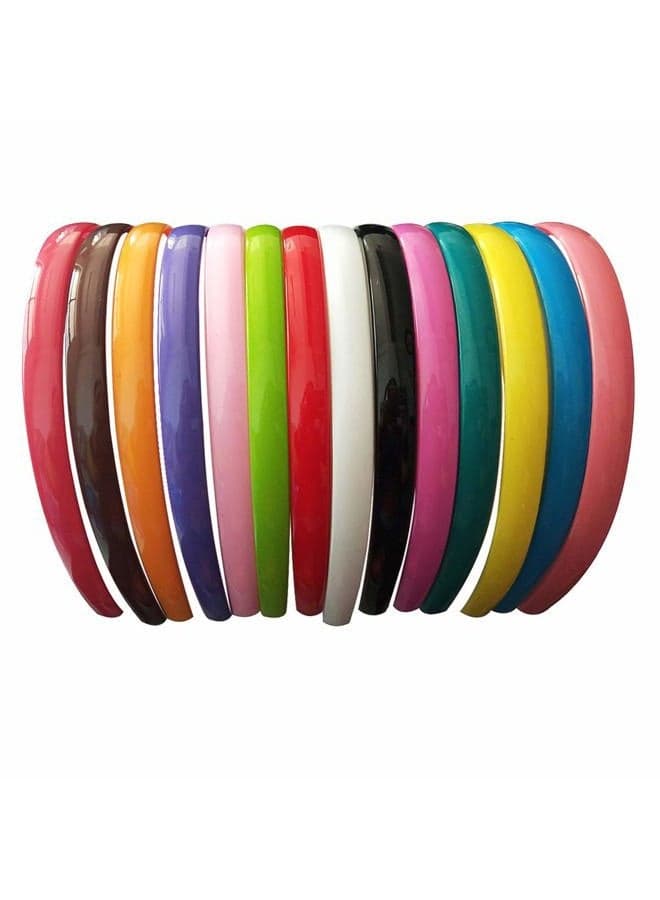 13pcs 12mm Plastic Headbands for Girls Women Colorful Hair Headband with Teeth Thin Hair Bands