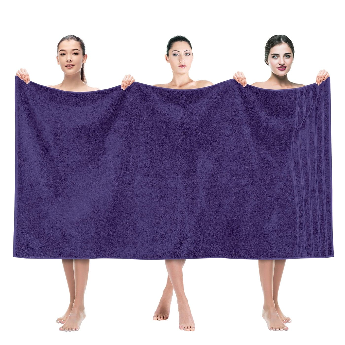 American Soft Linen 35x70 Jumbo Large Bath Towels 600 GSM 100 Cotton Turkish Bath Sheet Oversized Luxury Bath Towels for Bathroom Beach and Pool Purple