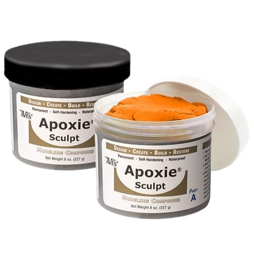 Aves Apoxie Sculpt - 2 Part Modeling Compound (A & B) - 1 Pound, Apoxie Sculpt for Sculpting, Modeling, Filling, Repairing, Simple to Use and Durable Self-Hardening Modeling Compound - Orange
