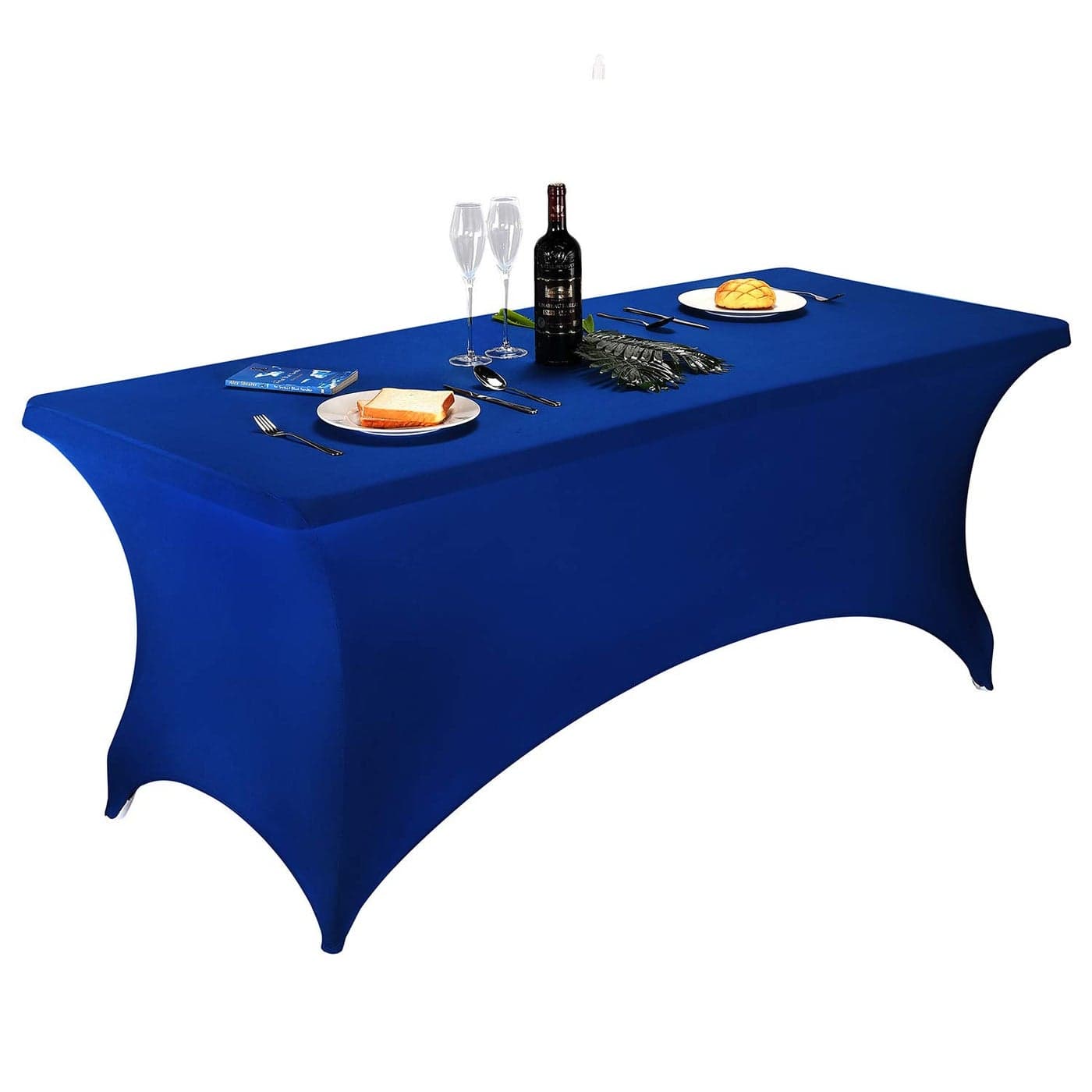 LZY Spandex Fitted Stretch Table Cover for 6 ft or 4ft or 8ft Folding Table Rectangular Cocktail Tablecloth Perfect for Party or Banquet