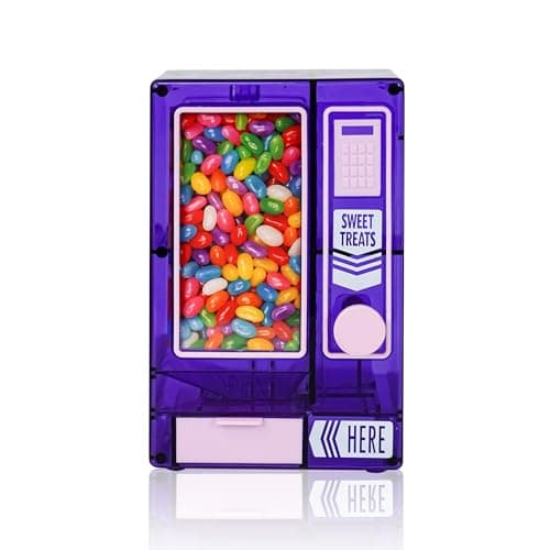 YOBRO Candy Dispenser, Cute Vending Machine for Desktop, Manual Candy Machine, Dispense Mini Candies, Birthday&Christmas Gift for Girls, Gift for Friends Girlfriends (Violet)
