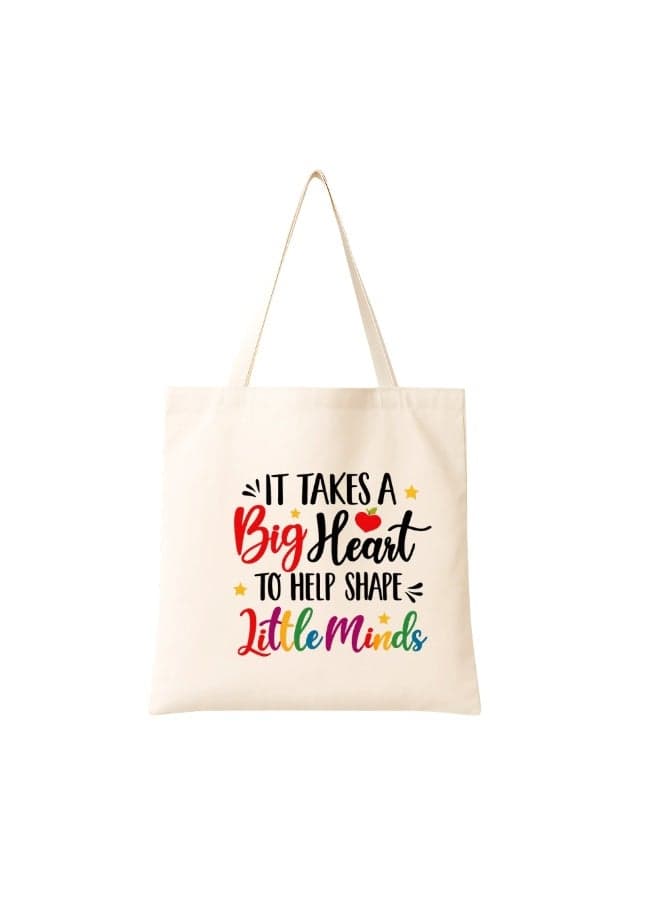 Teacher's day Gift Cotton Bag with Funny Design - Reusable Canvas Tote Bag - Eco Friendly - Lightweight - Grocery Shopping Bag - Gifts for Teacher - School - Office - Travel