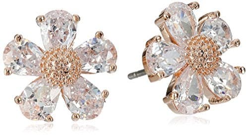 Betsey Johnson Crystal Flower Stud Earrings